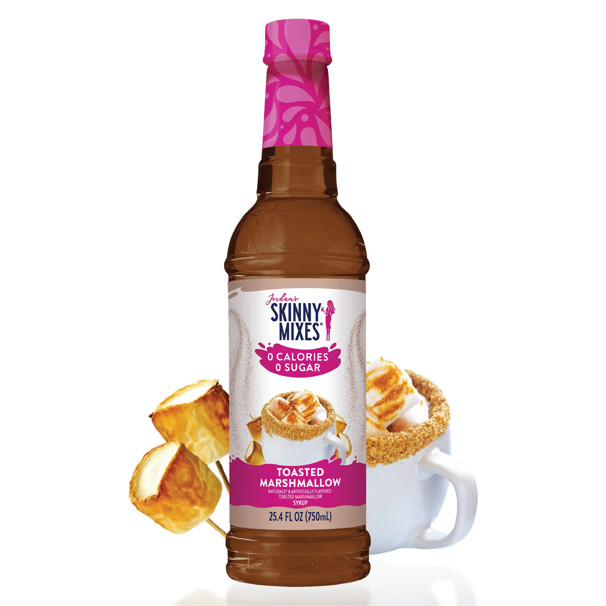 Jordan's Skinny Mixes Sugar-Free Toasted Marshmallow Syrup, Drink Flavoring Syrup for Drinks, Flavor Beverages, Baking, Oatmeal