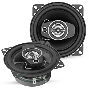 5Core Coaxial Door Car Speakers 4” Pair 250W 4Ohm 2 Way Component Subwoofer Audio w Super Tweeter Car Stereo Upgrade Stereo System