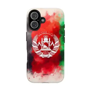 Afghanistan - iPhone Tough Case Country, Protective Casing with Flag Design, Shockproof, Smartphone Screen Protector Protection Cover