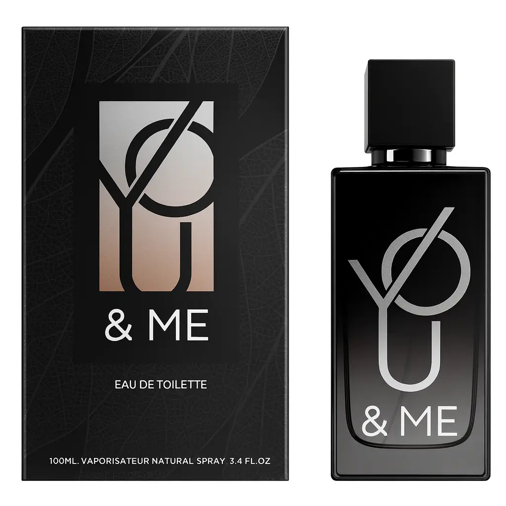 You & Me Cologne 3.4oz Men's Fragrance Eau de Toilette 100ml Natural Spray Black Bottle