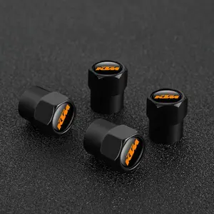 4pcs Aluminum Alloy Emblem Car Wheel Tire Valve Cap Dustproof Cover, Fits Ktm Duke Adv Sw RC 125 200 390 690, Auto Accessories