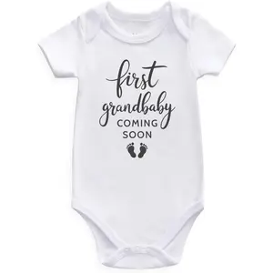 First Grandbaby coming soon pregnancy announcement for grandparents Baby Bodysuit