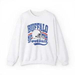 Buffalo Football Vintage Sweatshirt Gildan Buffalo Bill Sweatshirt Gift for Buffalo Fan Gift Bills Football Pullover Buffalo NY Sweatshirt Vintage Buffalo Football Crewneck Vintage Style Sweatshirt