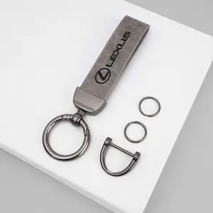 Vintage Leather Metal Key Ring, Sport Car Keychain Charms, Custom Gift with Emblem, for Lexus Models Ct Es Gs Nx Is250 Ct200h Is300h Es300h Erx400h Nx300h