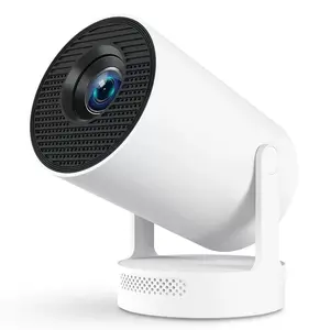 Portable projector with 24/5G WiFi, 360-degree high-definition LED, multi-functional, equipped with built-in speakers, suitable for home theater, outdoor use and 4K decoding. It is an ideal gift for festivals.