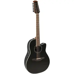 Ovation Pro Series Standard Balladeer 12-String A/E Guitar - Black (2751AX-5-G)