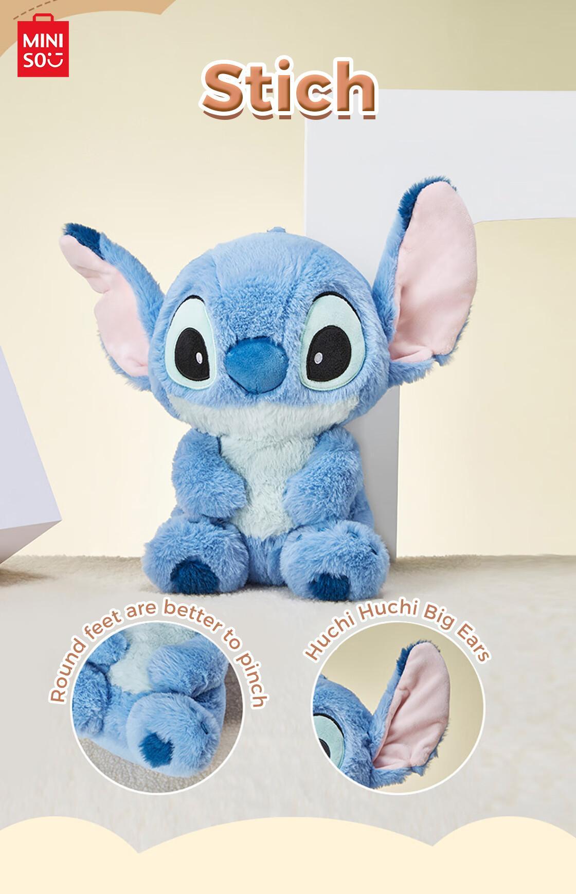 Disney Series Stitch Doll Basic Medium Sitting Stuffed Animal Figure Stitch Plush Doll Ornament Cute Holiday Chritmas Halloween Gifts for Her Him Kids