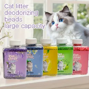 500ML Cat Litter Deodorizer Beads, Multi-Color Long-Lasting Freshness, Pet Safe Non-Toxic, 5x Capacity, Cat Sand Odor Eliminator