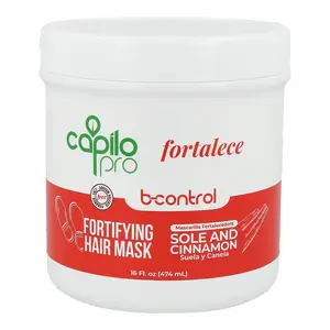 Capilo Pro B Control Fortifying Hair Mask 16 oz Based on Sole & Cinnamon for Fine Weak Hair with Cinnamon Oil & Sole Extract