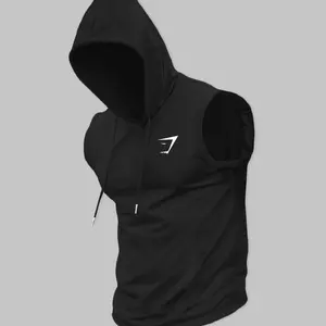 Men's Sleeveless Hooded Gym Tank Top, Breathable High Performance Athletic Activewear for Bodybuilding & Training, Ideal for Summer Workouts & Fitness Enthusiasts Gymswear