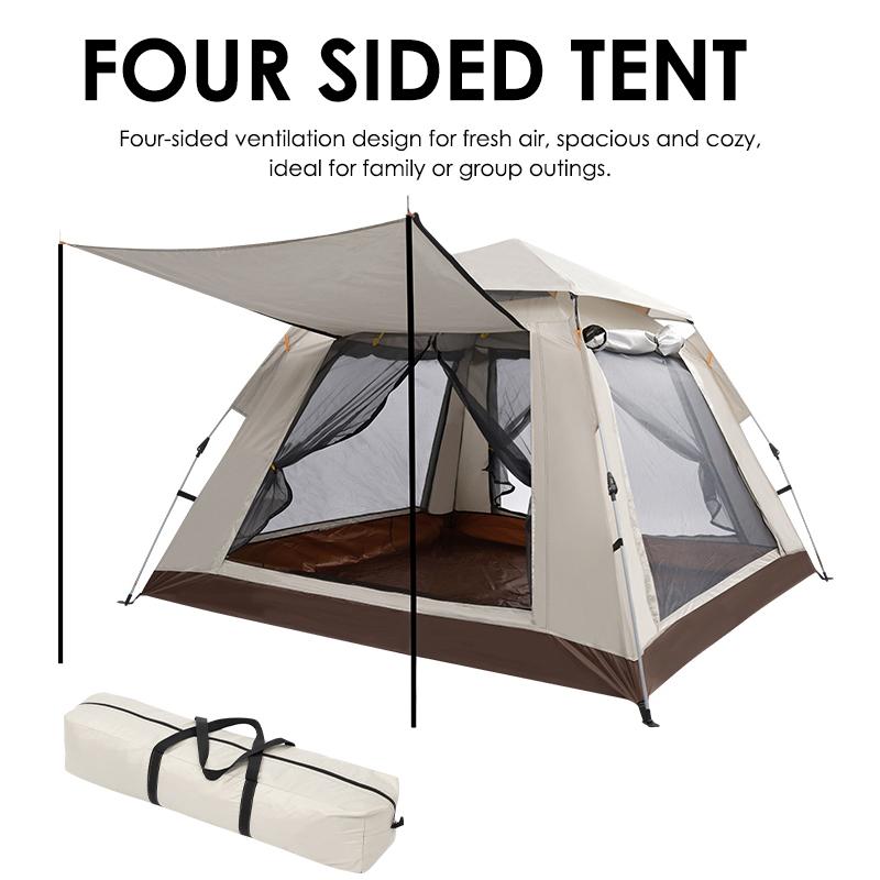 4 Person Easy Pop Up Tent outdoor camping tent Waterproof Automatic Setup 2 Doors-Instant Family Tents for Camping Hiking & Traveling Outdoor