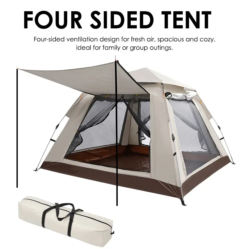 4 Person Easy Pop Up Tent outdoor camping tent Waterproof Automatic Setup 2 Doors-Instant Family Tents for Camping Hiking & Traveling Outdoor