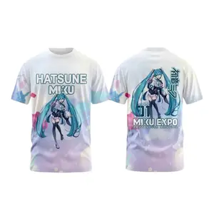 Hatsune Miku Expo 2026 North America Graphic T-Shirt, Anime Vocaloid Fan Art Tee, Unisex All Over Print Shirt S–3XL, Otaku Streetwear Gift