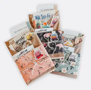 Blind date with a *NEW* book with stickers, handmade magnetic bookmark, bookmark log, annotating tabs and more | Booktok Books box dark fantasy