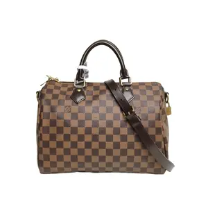Pre-owned Louis Vuitton 【Diz】 Speedy 30 with Shoulder Strap Brown Check