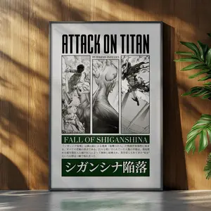 Attack On Titan Anime Poster Anime Poster Anime Manga Poster Japanese Wall Decor Anime Wall Print ( Unframed - Print Only )