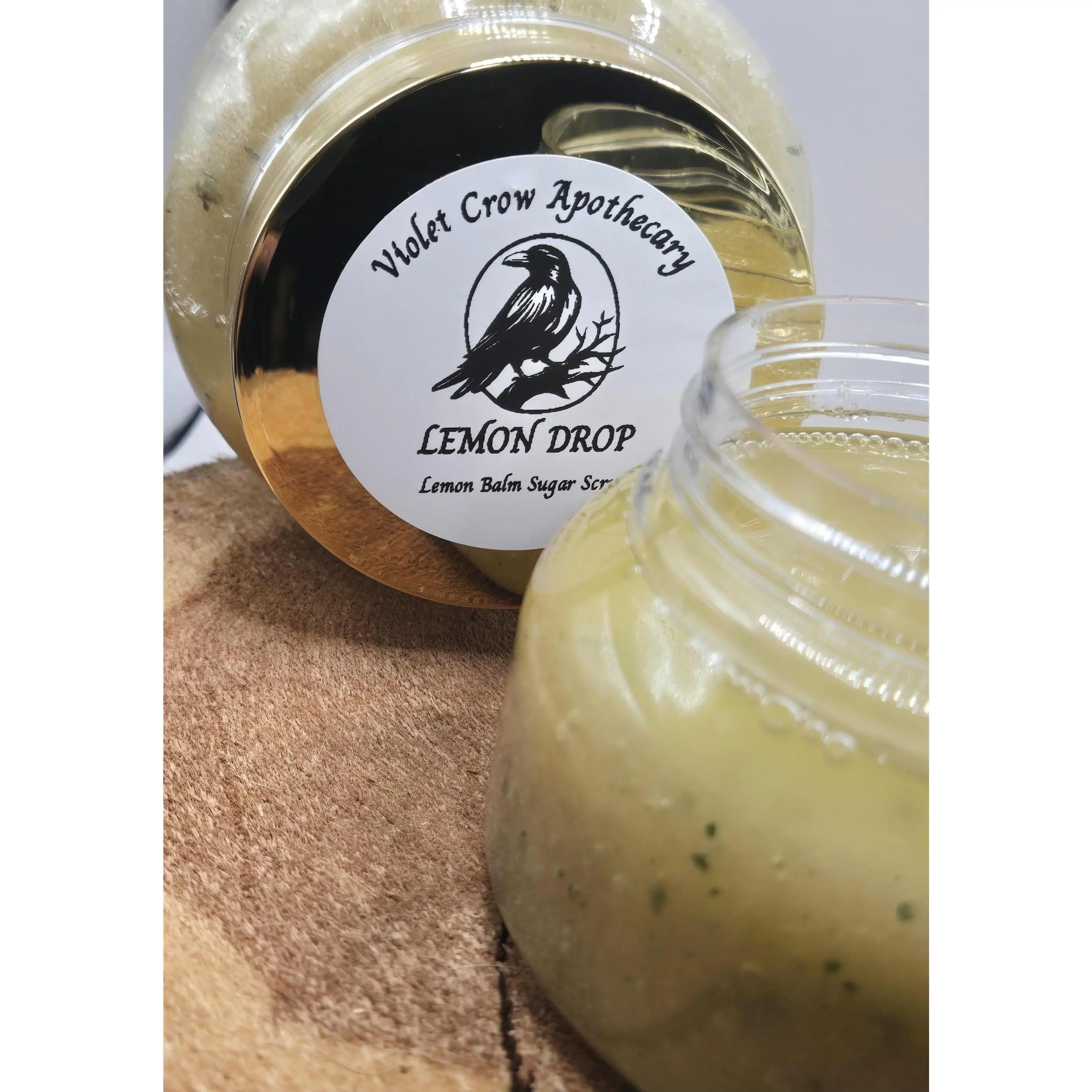 Lemon Balm Sugar Scrub | Exfoliating Citrus Body Scrub, Natural Skincare (8oz)