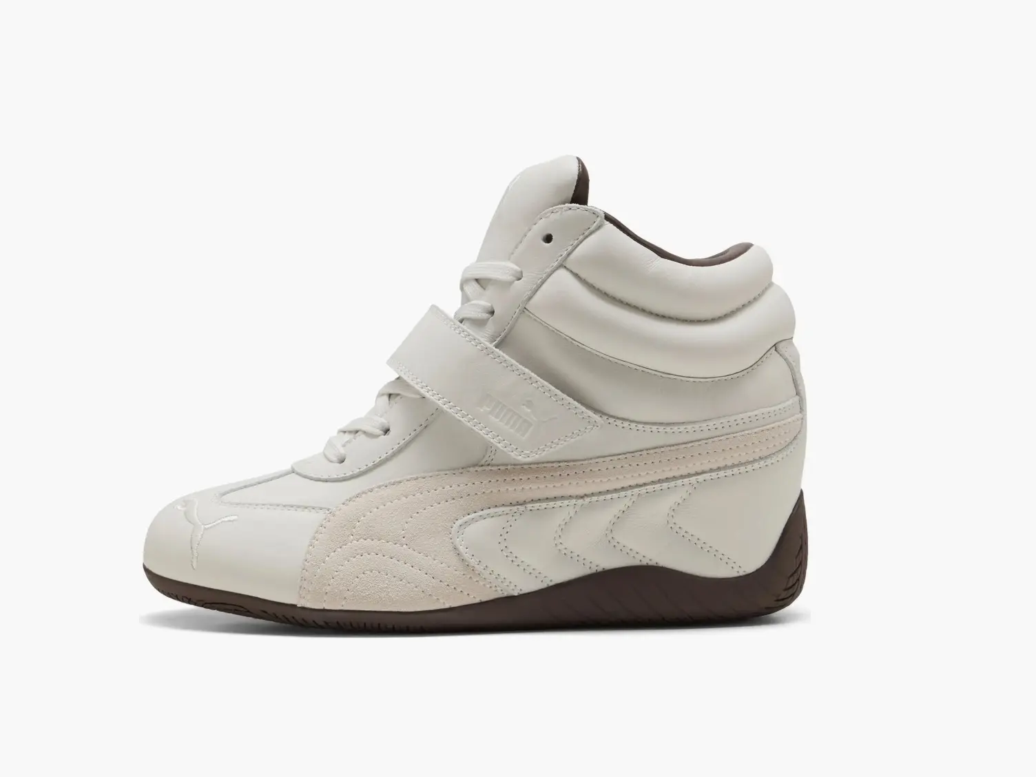 Puma Speedcat Wedge White Brown Women's Sneaker - Authentic Brand