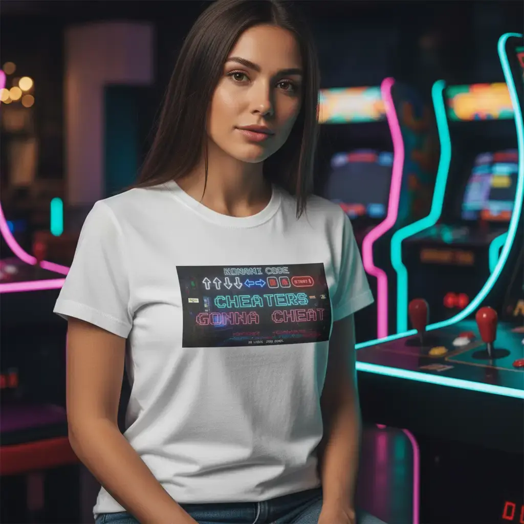 Konami Code Cheaters Gonna Cheat Tee | Retro Gaming