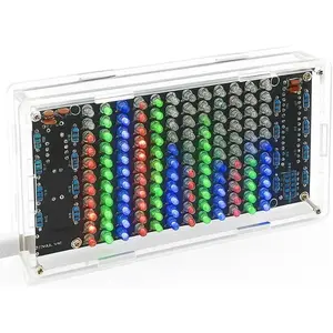 Music Spectrum Led Light Soldering Practice kit, Complete Soldering Project kit with Components, & Enclosure, Audio Level Indicator, Perfect for Electronics Enthusiasts & Beginners