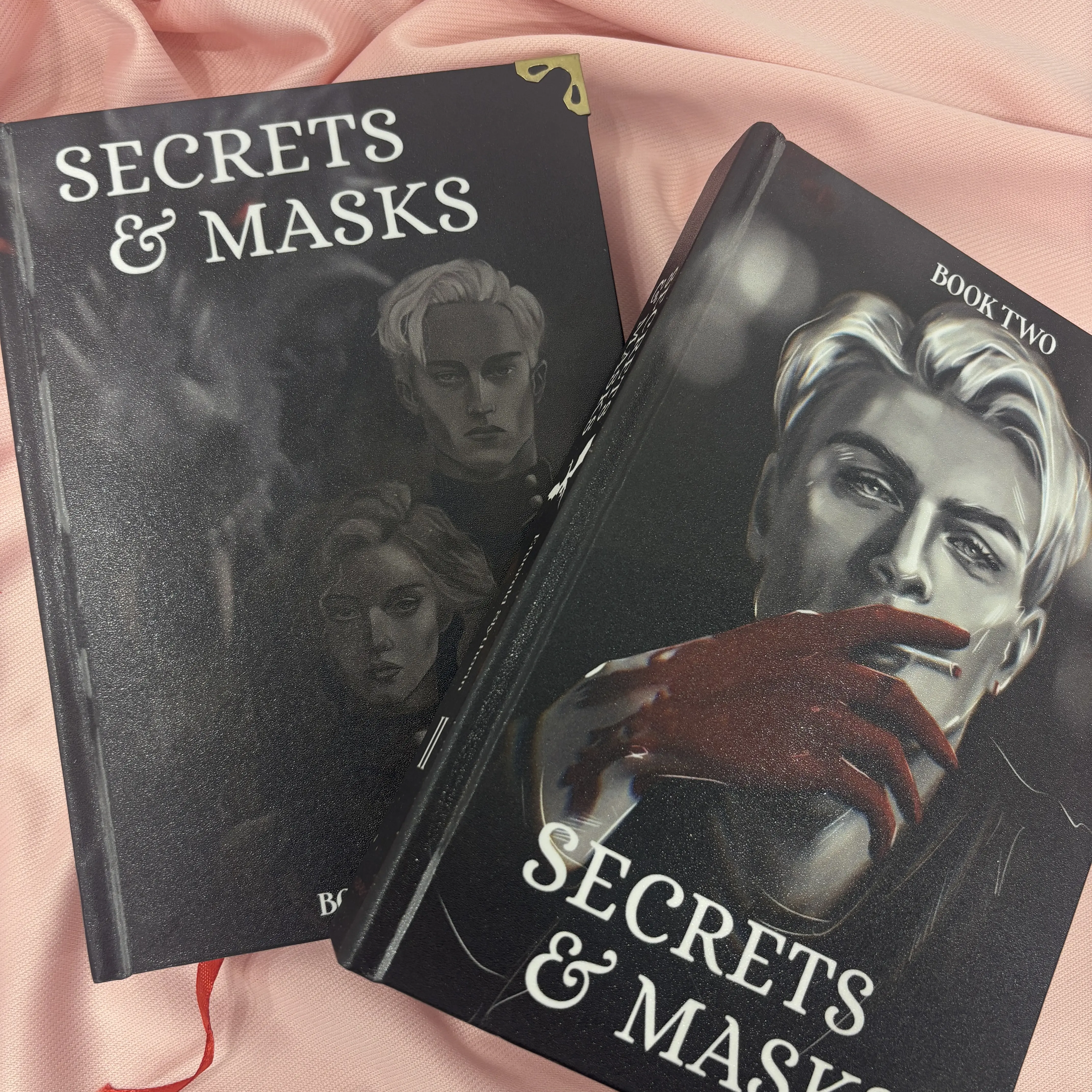 Secrets & Masks by Emerald Slytherin Hardcover Book Set, 2 Book Dramione Fanfiction Dark Romance Collection with Bookmark
