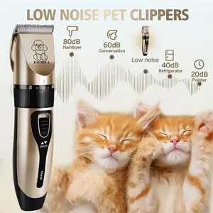 Professional Heavy-Duty Pet Grooming Clippers Grooming Trimming Tool Groomer Tools Low Noise High Power Rechargeable Wireless Dog Cat Thick Fur Pets Grooming Products