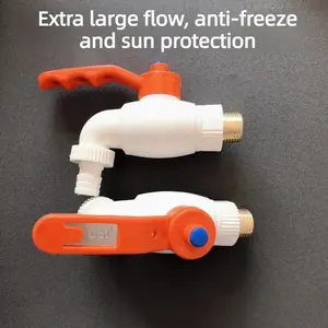 4-point/6-point high-flow straight-through plastic ball valve for washing machine tap water hot and cold water faucet 2025 switch valve