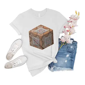 T-Shirt Women Minecraft Commands Minecraft Command Block Family Girl Novelty Short Shirt Tee Shirts Gift For Men Event