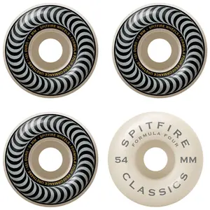 Spitfire Wheels F4 Classics 101A Silver/White 54mm