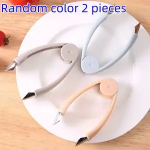 Multifunctional Stainless Steel Pineapple Slicer, Fruit Seed Remover, Strawberry Corer, Fruit Vegetable Slicer, Random Color, 2 Pieces Set