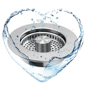Instant Drain Savior, 3-in-1 Sink Strainer, Bounce Core Tech, Fits All US 3.5" Kitchen Drains