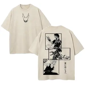 Retro Vintage Limited Boku No Hero Bakugo Deku Shoto - My Hero Academia Anime Double Printed Oversized Washed Tee Unisex Oversize Anime Manga Acid Washed Lightweight Cotton T-Shirt, Anime Lover