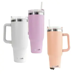 Stainless Steel Water Bottle With Handle and Straw