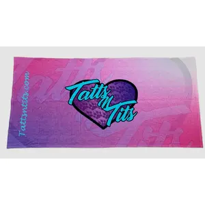 Tatts N Tits Towel-Heart Logo
