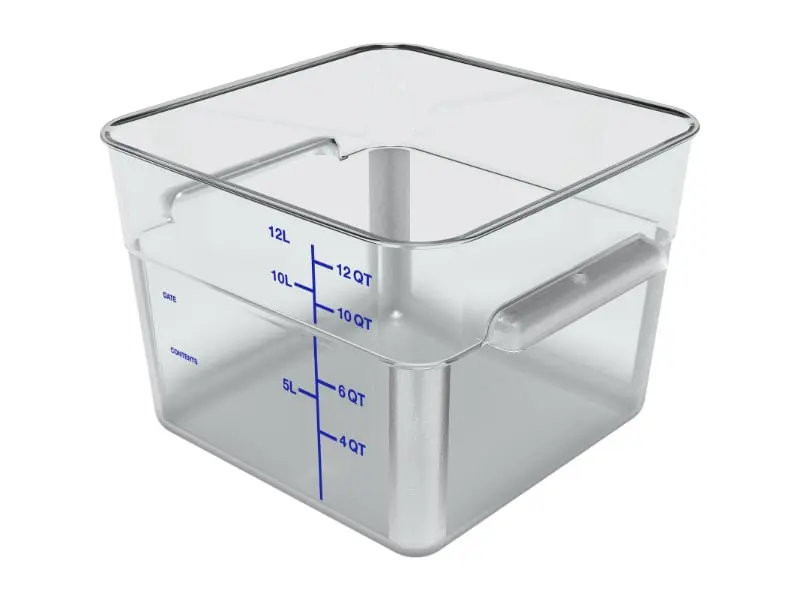 Carlisle FoodService Products CFS1195407 12 qt. Squares Polycarbonate Food Storage Container - Clear