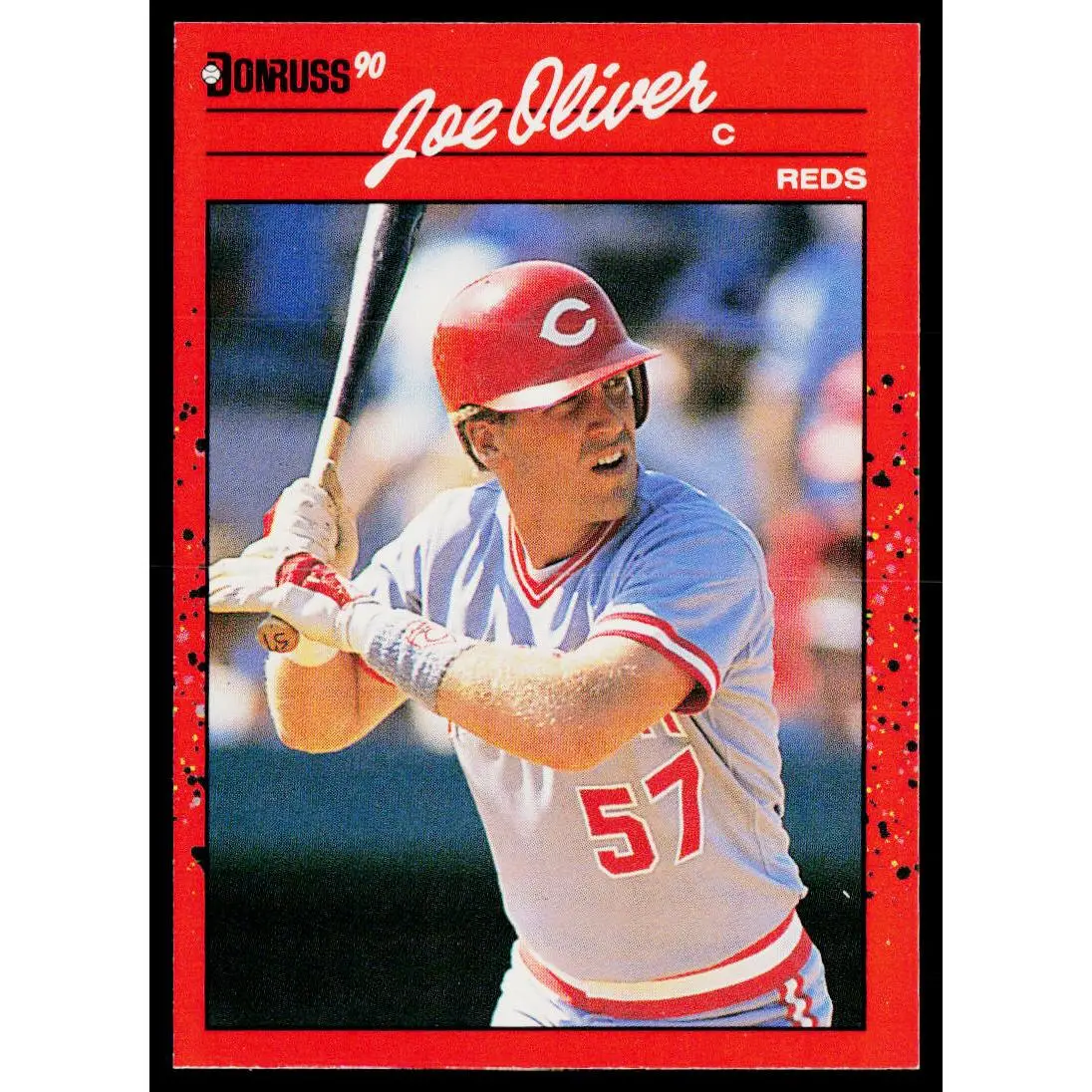 Joe Oliver 1990 Donruss #586 Cincinnati Reds