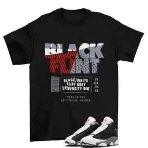 Black Flint Box Label Shirt to Match 13 Retro Black Flint, Shirt to match sneaker Size S to 5XL