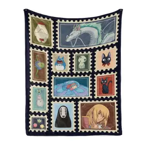 Studio Ghibli Blanket  Studio Ghibli's animated world  Soft Funny Throw Blanket Cozy Lightweight Plush Portable Cover Blanket For Sofa,Warm Gift For Birthday,Christmas,Multiple Blanket