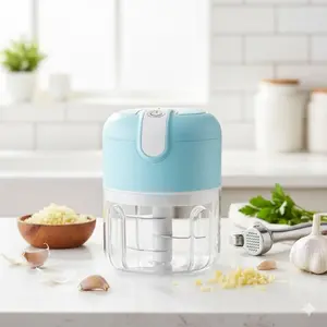 Handy Food Chopper: Multi-Use Stainless Steel Dual-Blade Vegetable Meat Mincer with Non-Slip Base, Easy-Clean Bowl, Effortless Dicing Kitchen Processor & Prep Accessory