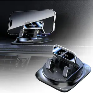 Car Dashboard Phone Mount – 360° Rotatable, One-Handed Operation