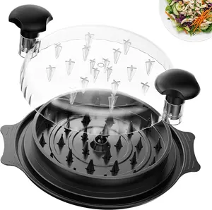 10" Chicken Shredder with Tray, Large Meat Shredder Tool Twist with Brush,BPA Free Meat Grinder, Visible Chicken Shredder Machine, Strong Anti-Slip Strip, Suitable for Pork, Beef, Chicken (Black) Kitchen Utensils