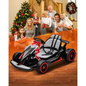 GARVEE Electric Drift Go Kart with 2X200W Motors and 7AH Battery, Electric Pedals, Designed for Ages 6+, Available in Multiple Colors , Ideal for Outdoor Racing Fun