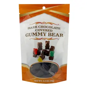 FirstChoiceCandy Chocolate Covered Gummy Bears, Dark Chocolate, 3.5 oz Resealable Bag (PACK OF 3)