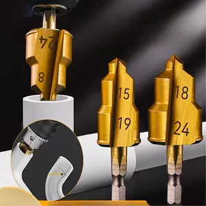 5-Piece Ppr Pipe Hole Drill Bit Set (3pcs) & Water Tube Sealing Tape (2pcs), Hex Shank Step Drill Bits (20/25/32mm), Ideal for Cold/water Pipe Repair