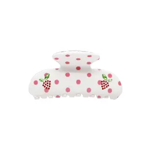 Emi Jay Sweetheart Clip Hair Claw in Coconut Berry Dot