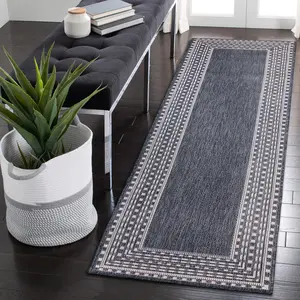Lush Decor MALIBU Indoor/Outdoor Power Loomed Synthetic Blend Low Profile Area Rug - Traditional Border Casual Colorful  (Etched Border)