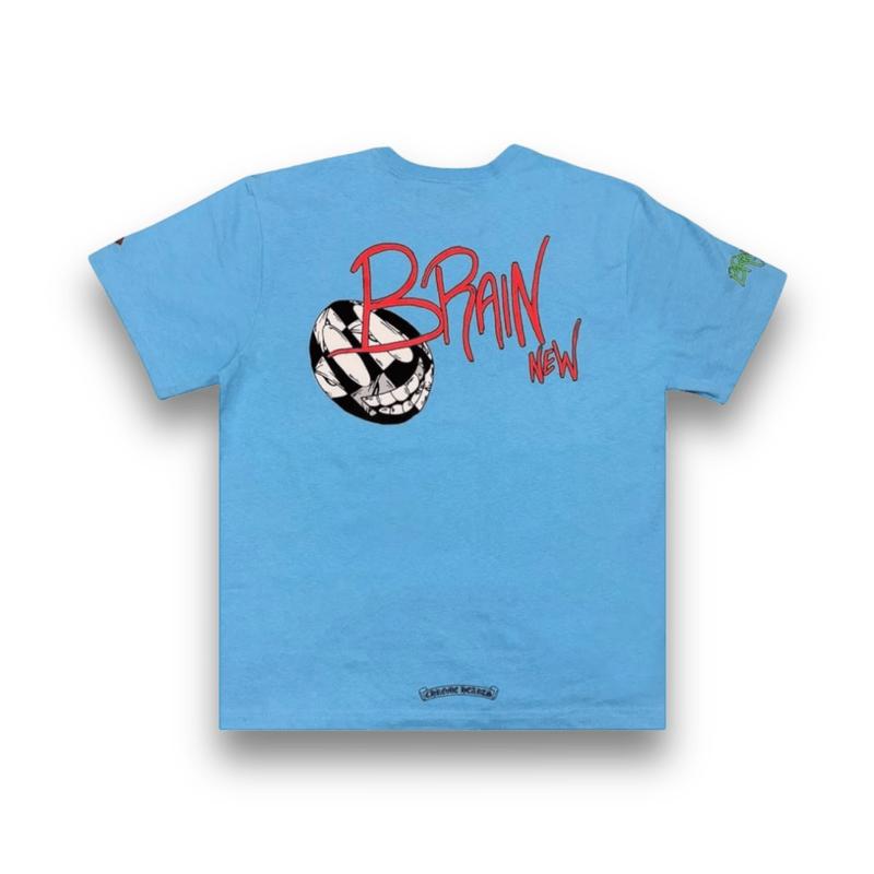 Chrome Hearts x Matty Boy Brain New Short Sleeve T-Shirt Blue