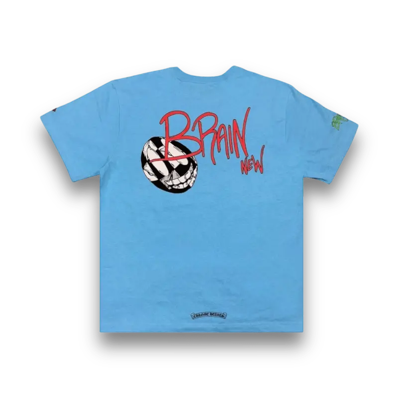 Chrome Hearts x Matty Boy Brain New Short Sleeve T-Shirt Blue