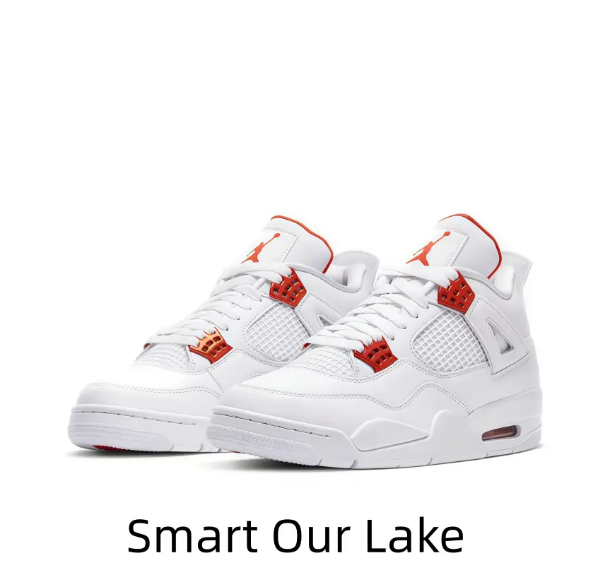 Crisp White Base Vibrant Orange Accents Sports Collectible Sneaker, Breathable Mesh Panels, Versatile for Casual Streetwear Occasions