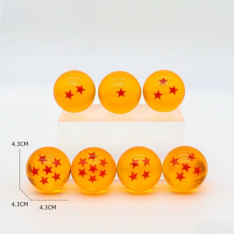 DBZ seven-star crystal ball set-seven 4.3cm transparent ball gift boxes, suitable for home decoration collection & ideal for Valentine's Day, Christmas and holiday party gifts-multi-functional.